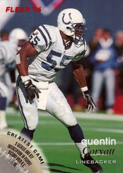 Quentin Coryatt Indianapolis Colts 1996 Fleer NFL #57